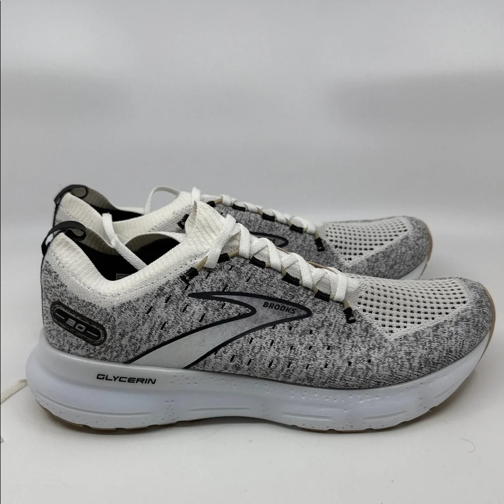 Brooks  Glycerin Gray and White Running Shoes - Picture 6 of 7